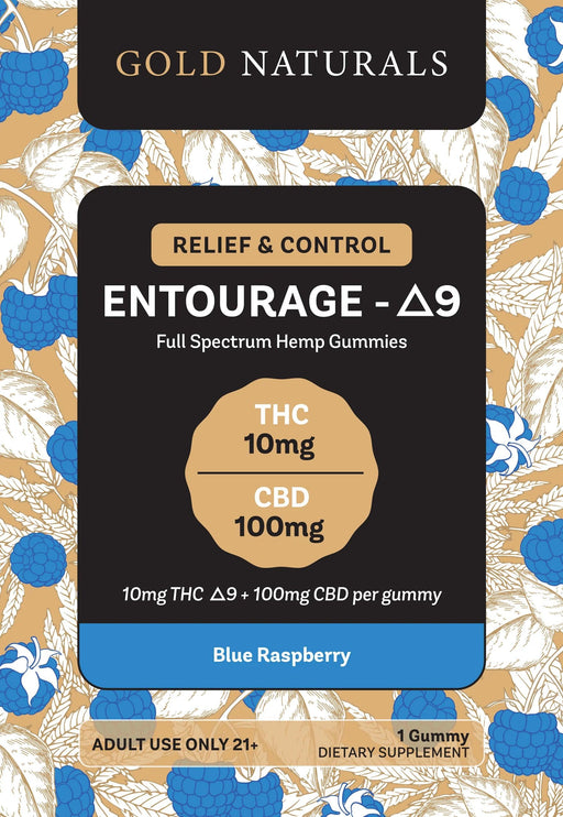 Gold Naturals Entourage D9 Gummies - Day N Night | CBD, Kratom, Nootropic, Vape, Smoke, Head Shop