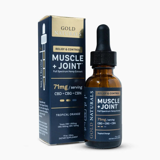 Gold Naturals Muscle + Joint Tincture - Day N Night | CBD, Kratom, Nootropic, Vape, Smoke, Head Shop