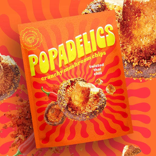 Popadelics Crunchy Mushroom Chips - Day N Night | CBD, Kratom, Nootropic, Vape, Smoke, Head Shop