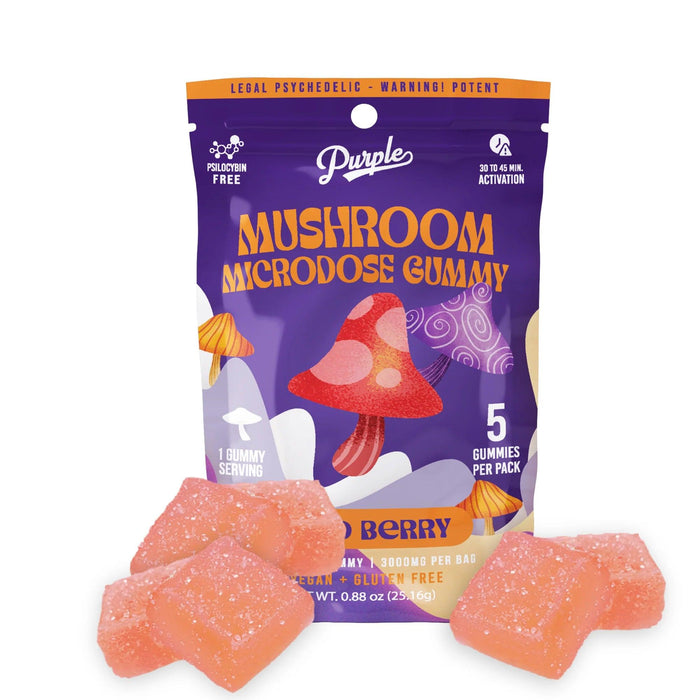 Purple Amanita Mushroom Gummies - Day N Night | CBD, Kratom, Nootropic, Vape, Smoke, Head Shop