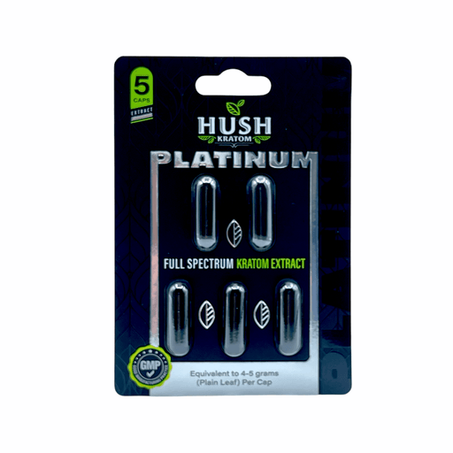 Hush Kratom Platinum Extract Capsules - Day N Night | CBD, Kratom, Nootropic, Vape, Smoke, Head Shop