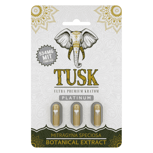 Tusk Kratom Platinum Extract Capsules - Day N Night | CBD, Kratom, Nootropic, Vape, Smoke, Head Shop